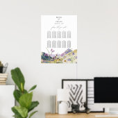 Hochzeitstabelle für Wildblumen Poster (Heimbüro)