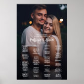 Hochzeitstabelle mit alphabetischem Foto Poster (Vorne)