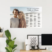 Hochzeitstabelle mit alphabetischem Foto Poster (Heimbüro)