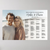 Hochzeitstabelle mit alphabetischem Foto Poster (Vorne)