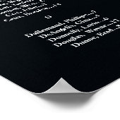 Hochzeitstabelle mit alphabetischem Foto Poster (Ecke)