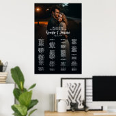 Hochzeitstabelle mit alphabetischem Foto Poster (Heimbüro)