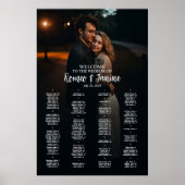 Hochzeitstabelle mit alphabetischem Foto Poster (Vorne)