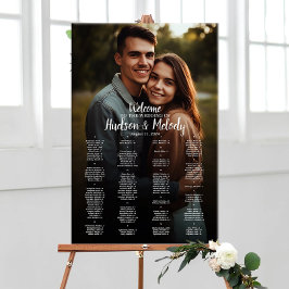Hochzeitstabelle mit alphabetischem Foto Poster