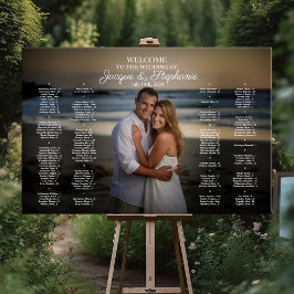 Hochzeitstabelle mit alphabetischem Foto Poster