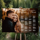 Hochzeitstabelle mit alphabetischem Foto Poster