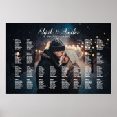 Hochzeitstabelle mit bearbeitbarem Foto Poster (Vorne)