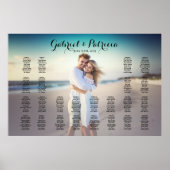 Hochzeitstabelle mit bearbeitbarem Foto Poster (Vorne)