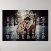 Hochzeitstabelle mit bearbeitbarem Foto Poster (Vorne)