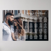 Hochzeitstabelle mit bearbeitbarem Foto Poster (Vorne)