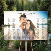 Hochzeitstabelle mit bearbeitbarem Foto Poster