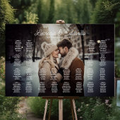 Hochzeitstabelle mit bearbeitbarem Foto Poster