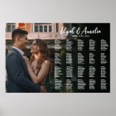 Hochzeitstabelle mit bearbeitbarem Foto Poster (Vorne)
