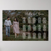 Hochzeitstabelle mit bearbeitbarem Foto Poster (Vorne)