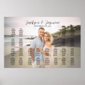 Hochzeitstabelle mit bearbeitbarem Foto Poster (Vorne)