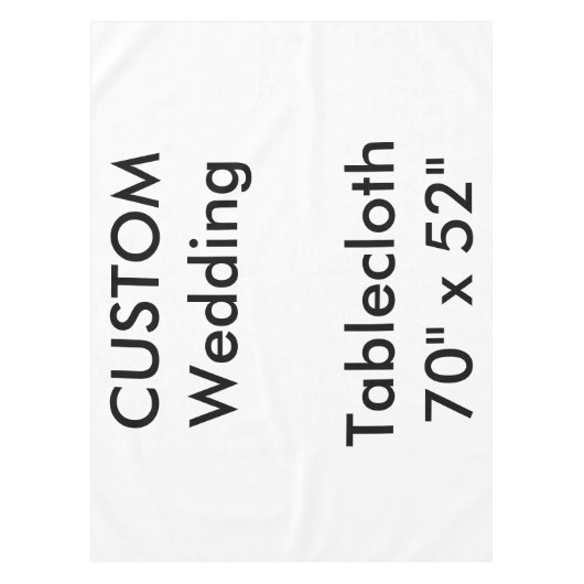 Hochzeitstablette 70" x 52" tischdecke (Vorderseite)