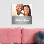 Hochzeitstag 12x12 Personalisiertes Foto Leinwanddruck (Insitu (Wohnzimmer))