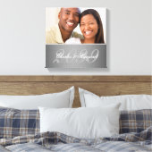 Hochzeitstag 12x12 Personalisiertes Foto Leinwanddruck (Insitu (Schlafzimmer))