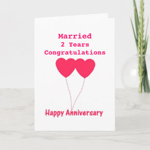 Hochzeitstag 1 Jahr, Karte. Personalisieren Sie si Karte