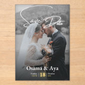 HOCHZEITSTAG 2026 ACRYLEINLADUNGEN (Vorderseite)