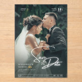 HOCHZEITSTAG 2026 ACRYLEINLADUNGEN (Vorderseite)