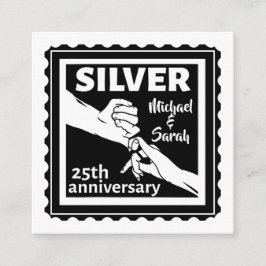 Hochzeitstag 25 Jahre Silber Begleitkarte
