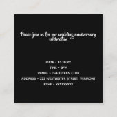 Hochzeitstag 25 Jahre Silber Begleitkarte (Rückseite)