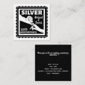 Hochzeitstag 25 Jahre Silber Begleitkarte (Vorne/Hinten)