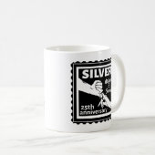 Hochzeitstag 25 Jahre Silber Kaffeetasse (VorderseiteRechts)