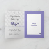 Hochzeitstag 25. Silber 25 Jahre lila Karte (Innenseite)