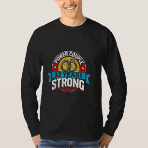 Hochzeitstag 32 Jahre Matching Power Couple T-Shirt