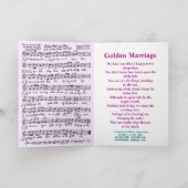 Hochzeitstag 50 mit einem Gedicht Karte (Innenseite)