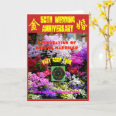 Hochzeitstag 50 mit einem Gedicht Karte (Gelbe Blume)