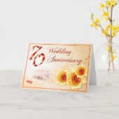 Hochzeitstag 70 karte (Gelbe Blume)