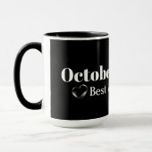 Hochzeitstag auf schwarz tasse (Links)