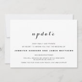 Hochzeitstag-Aufschiebung Einladung (Vorderseite)