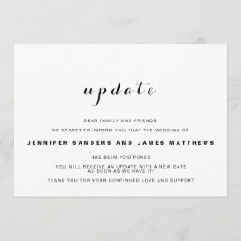 Hochzeitstag-Aufschiebung Einladung