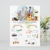 Hochzeitstag | Austin, Texas Einladung (Stehend Vorderseite)