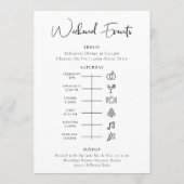 Hochzeitstag Begrüßungswochenende Programm (Rückseite)