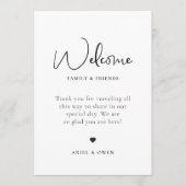 Hochzeitstag Begrüßungswochenende Programm (Vorderseite)