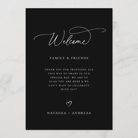 Hochzeitstag Begrüßungswochenende Programm (Vorderseite)