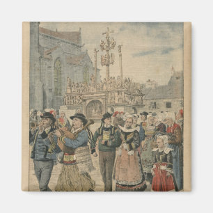 Hochzeitstag bei Plougastel Bretagne Magnet