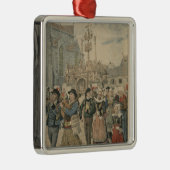 Hochzeitstag bei Plougastel Bretagne Silbernes Ornament (Rechts)