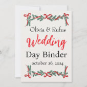 Hochzeitstag Binder Template einladen Einladung (Vorderseite)