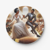 Hochzeitstag Bliss Elegante Paper Teller (Vorderseite)