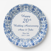 Hochzeitstag Blue Asian - Party Paper Plate Pappteller (Vorderseite)