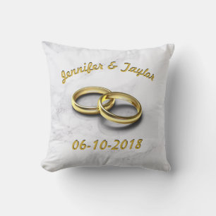 Hochzeitstag Bräune & Groom Maßgeschneiderte Goldr Kissen