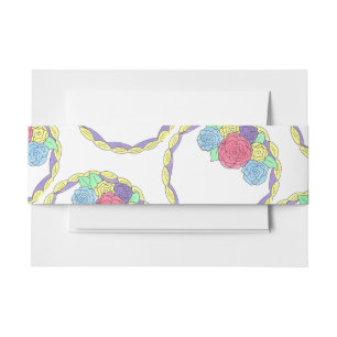Hochzeitstag Brautparty Blumenkuchen Einladungsbanderole