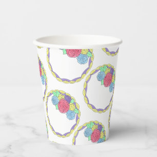 Hochzeitstag Brautparty Blumenkuchen Pappbecher