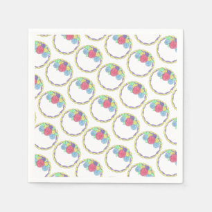 Hochzeitstag Brautparty Blumenkuchen Serviette